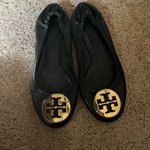 Tory Burch Black Flats